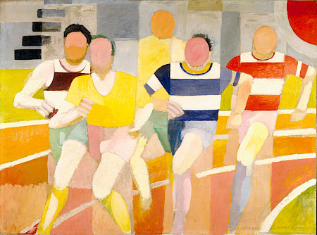 Robert Delaunay, Les coureurs, 1924–1925, Öl auf Leinwand, 153 x 203 cm, Privatsammlung