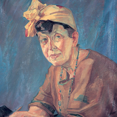 Willy Fries: Die Malerin Marianne Werefkin, 1921, Öl auf Leinwand. © Collezione Comune di Ascona© Collezione Comune di Ascona