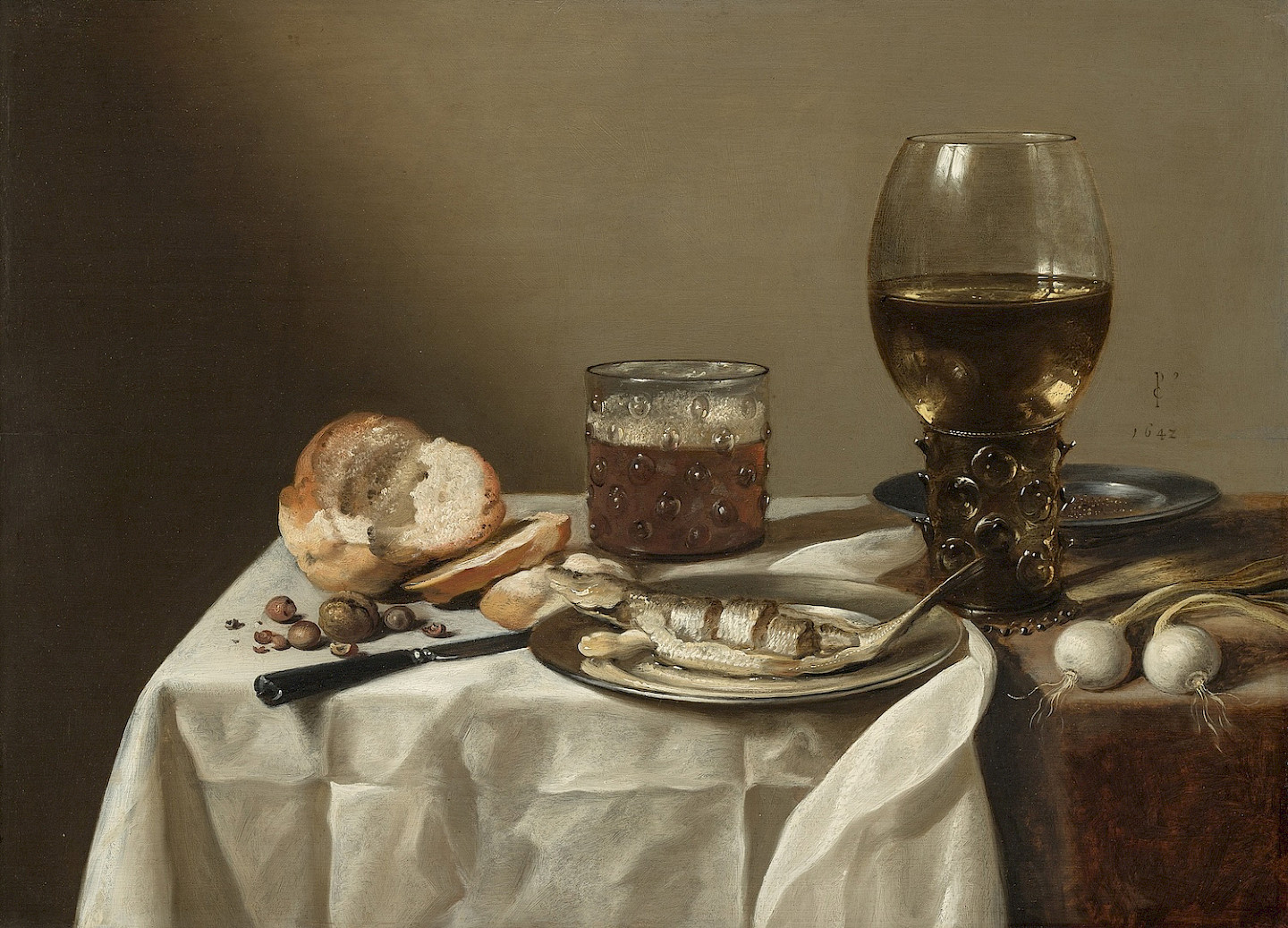 Pieter Claesz
Stillleben mit Glaspokal, 1642 Stiftung Kaiserschild / Johanneum Graz