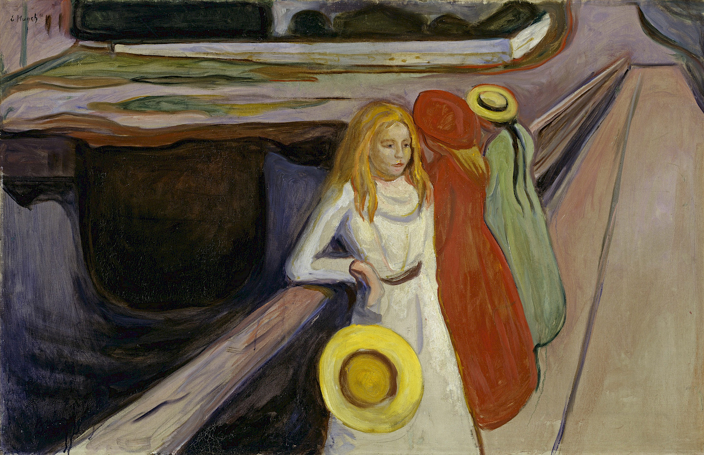Edvard Munch, Mädchen auf der Brücke, 1901, Hamburger Kunsthalle / Foto: Elke Walford – ARTOTHEK