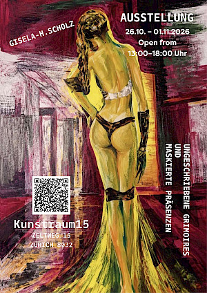 Ungeschriebene Grimoires & Maskierte Präsenzen — Gisela-H. Scholz - Kunstraum15