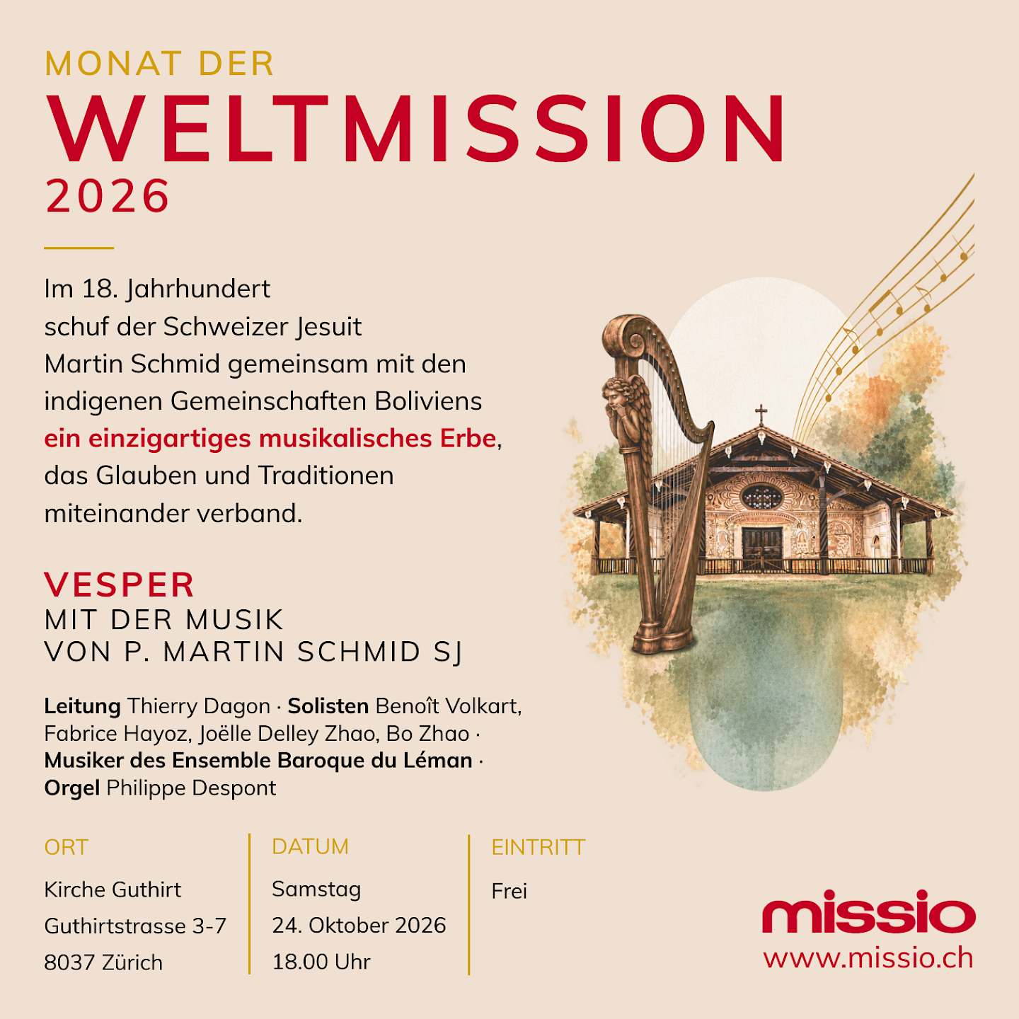Musical Vespers – Martin Schmid SJ: Music brings cultures together
