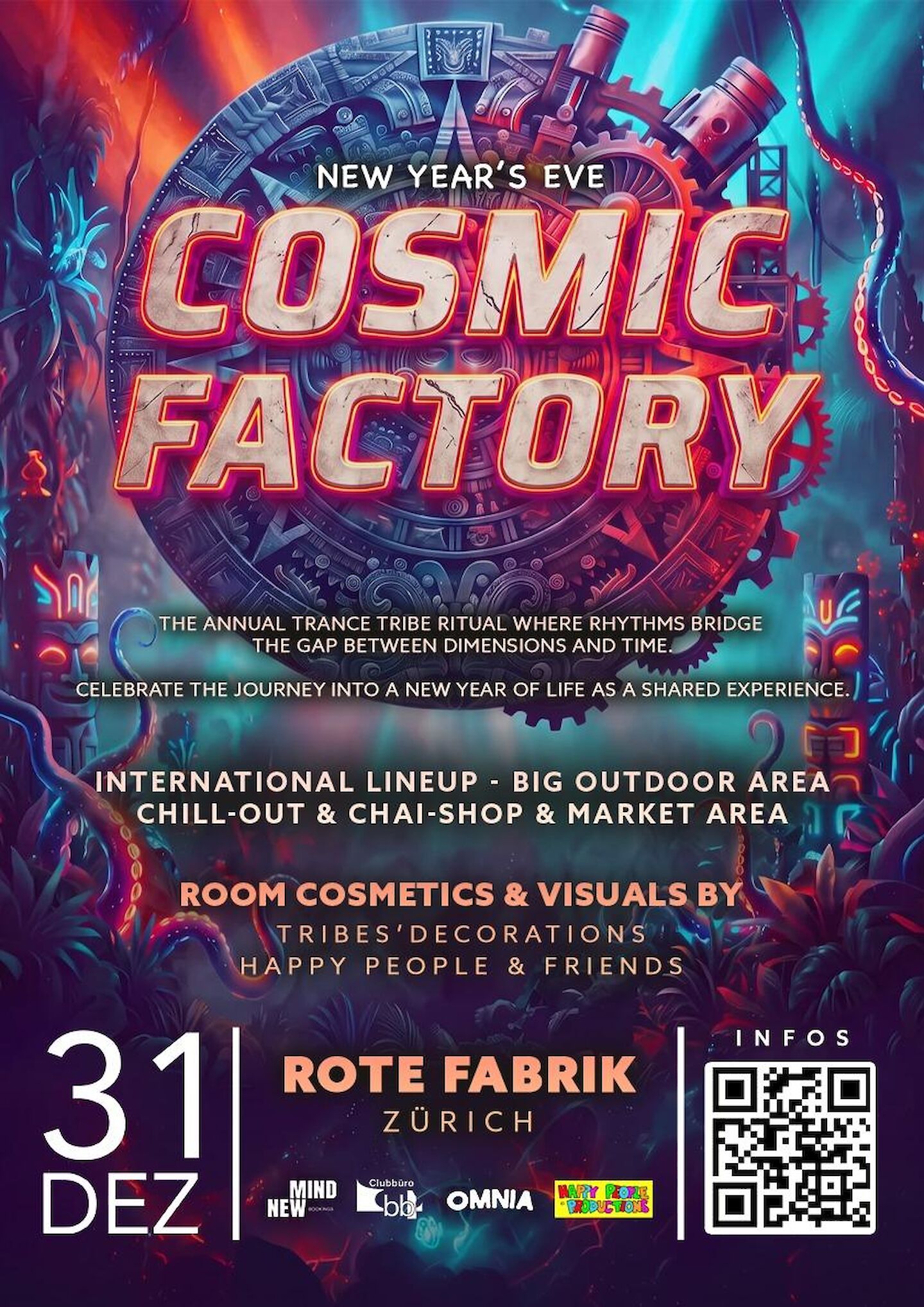 Poster New Years Eve with Cosmic Factory