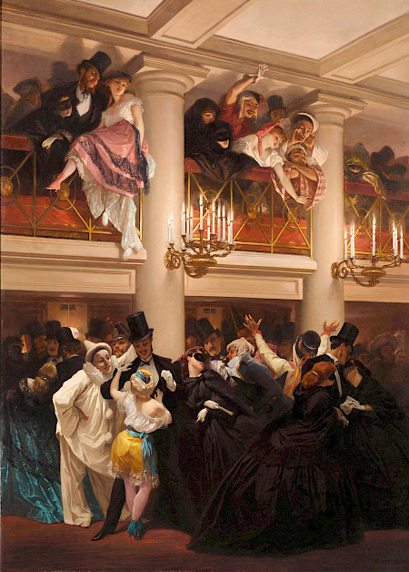 Eugène Giraud, Le bal de l’Opéra, 1866, Öl auf Leinwand, 172 x 125 cm, Musée Carnavalet – Histoire de Paris