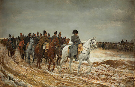 Ernest Meissonier, Campagne de France, 1814, 1864, Öl auf Holz, 51,5 x 76,5 cm, Musée d’Orsay, Paris