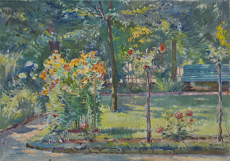 Willy Fries: Blühender Garten, um 1932, Öl auf Leinwand, Inv.Nr. WF 300. Foto: Reto Pedrini © Stiftung Righini-Fries, Zürich.